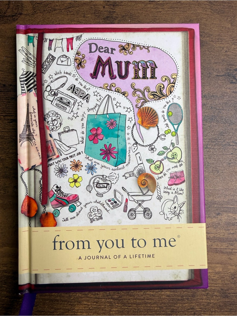 📚3 for $12📚 Dear Mum "From You To Me" Journal - Pink & Teal Floral Cover